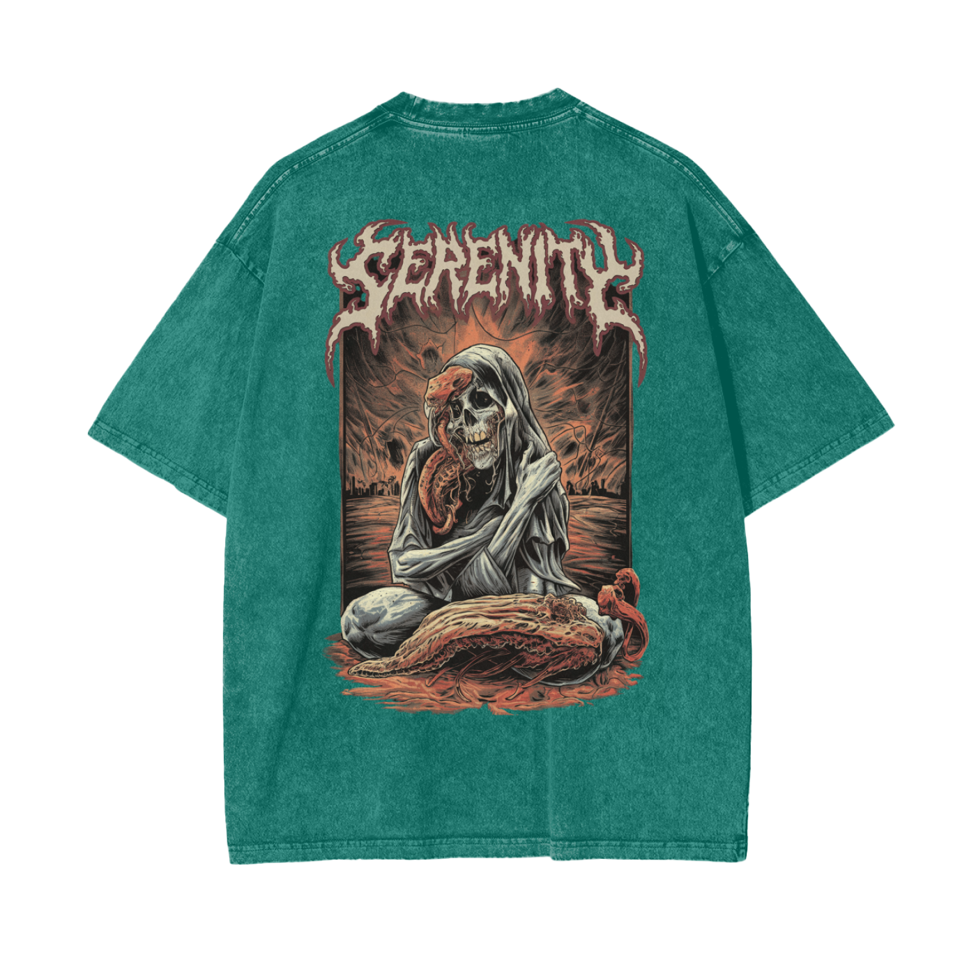 Aonaran Reversed Oversize Snow Washed T-Shirt