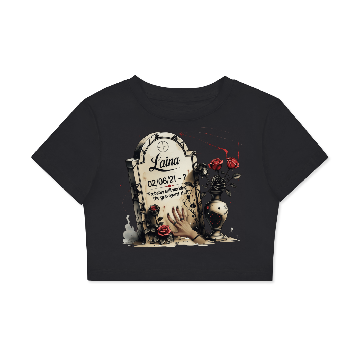 Laina Women's Fitted Crop Tee
