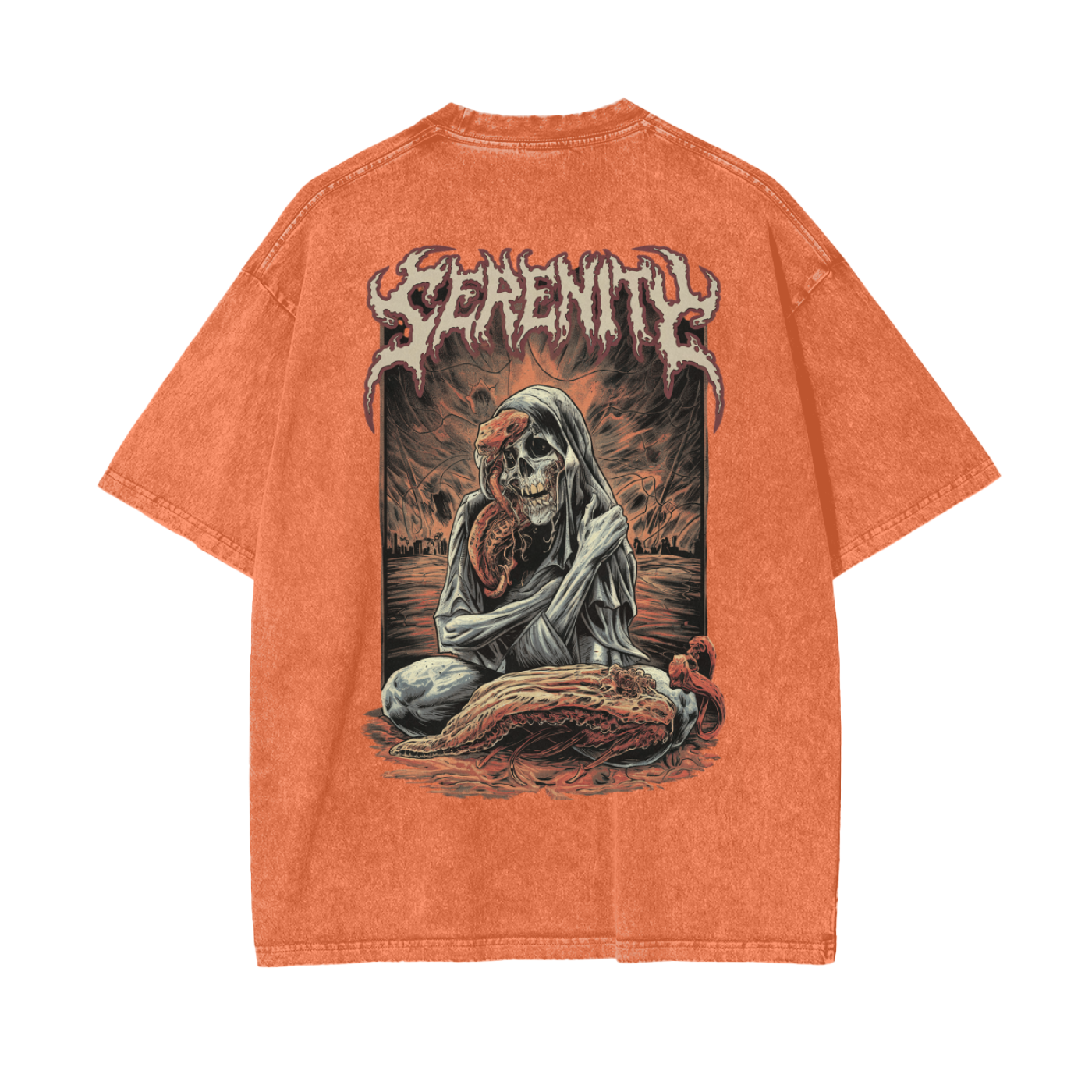 Aonaran Reversed Oversize Snow Washed T-Shirt