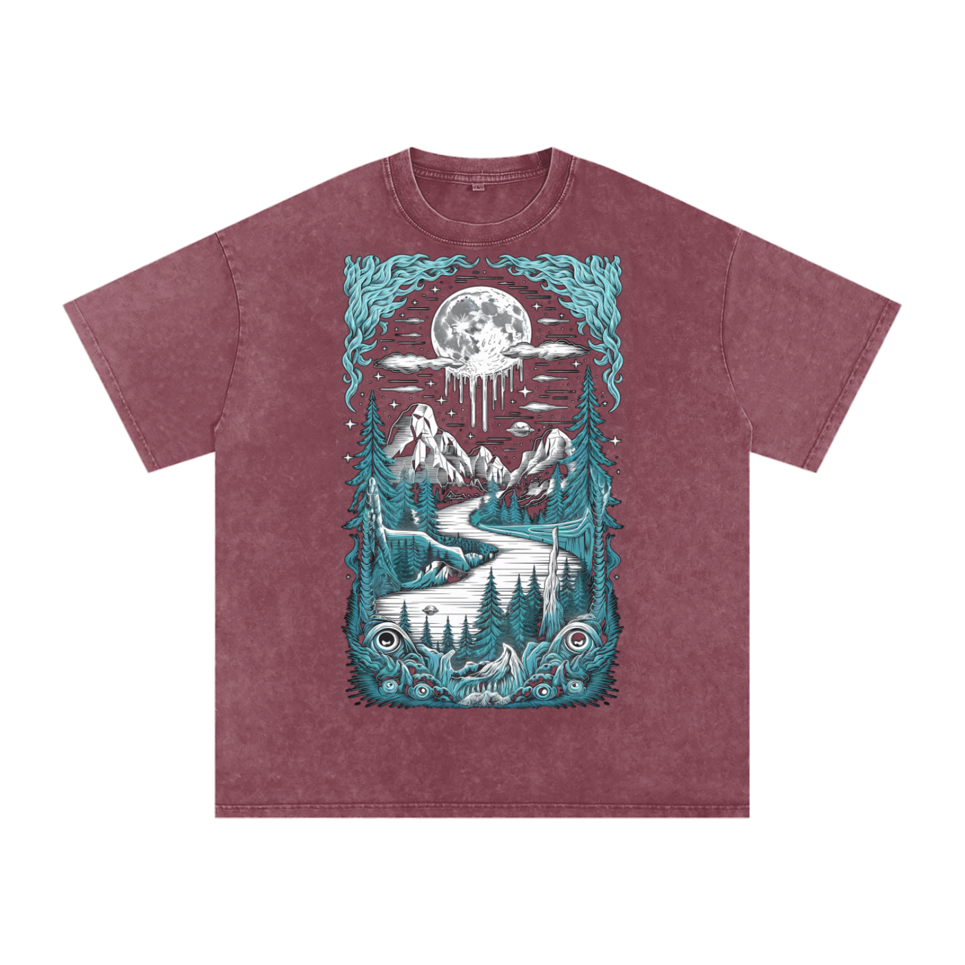 Aonaran Acid Wash Oversize T-Shirt