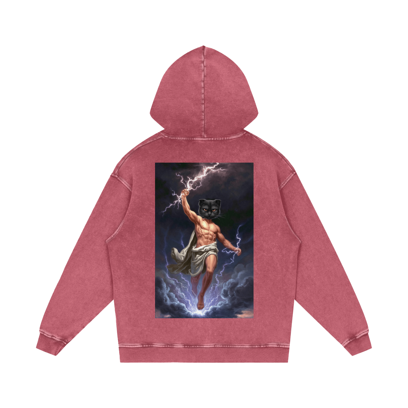 ThunderBuddies Acid Wash Oversize Hoodie