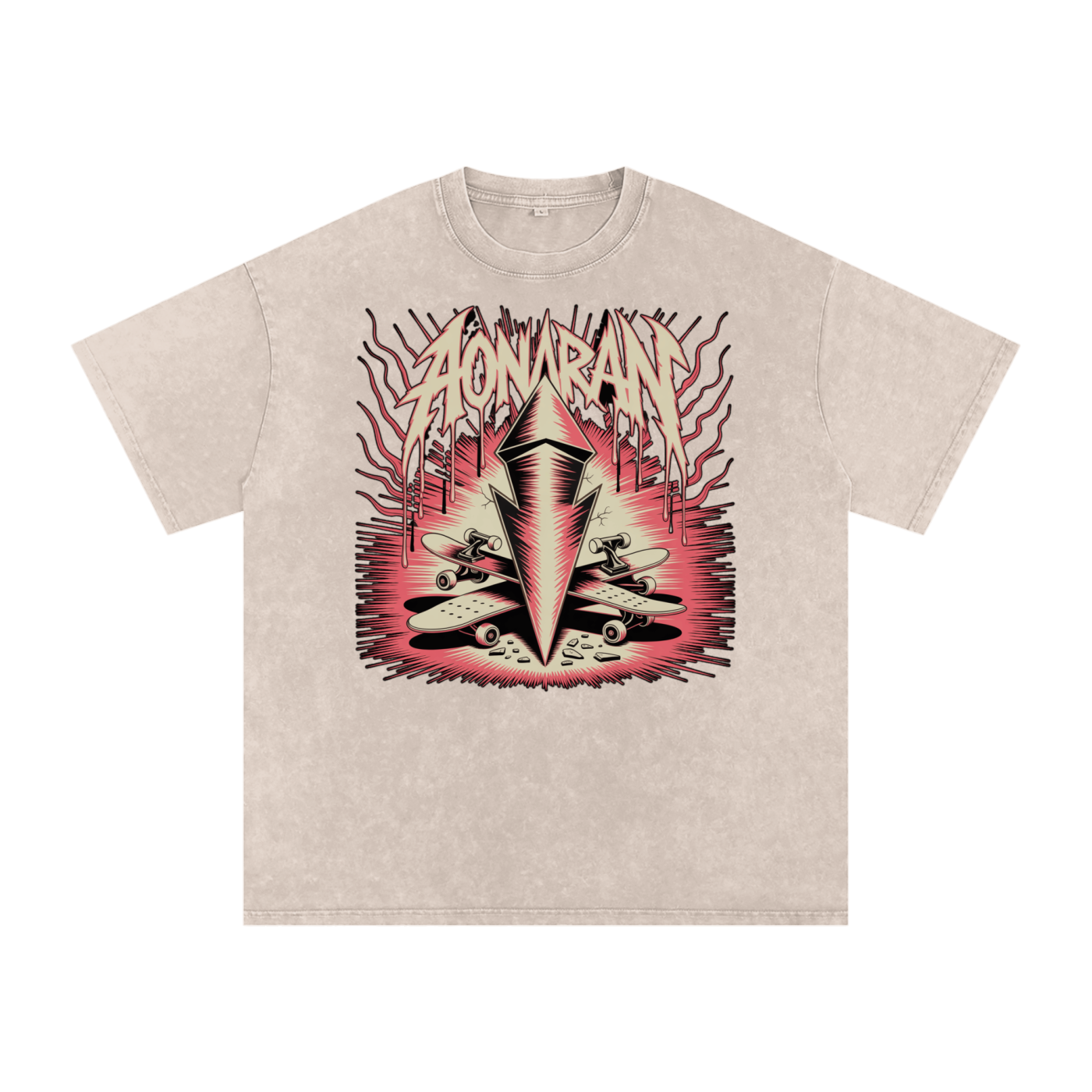 Aonaran Acid Wash Oversize T-Shirt