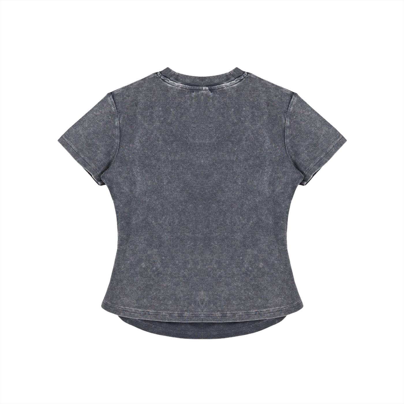 Aonaran Ace Vintaged-Wash Bodycon Cotton T-Shirt