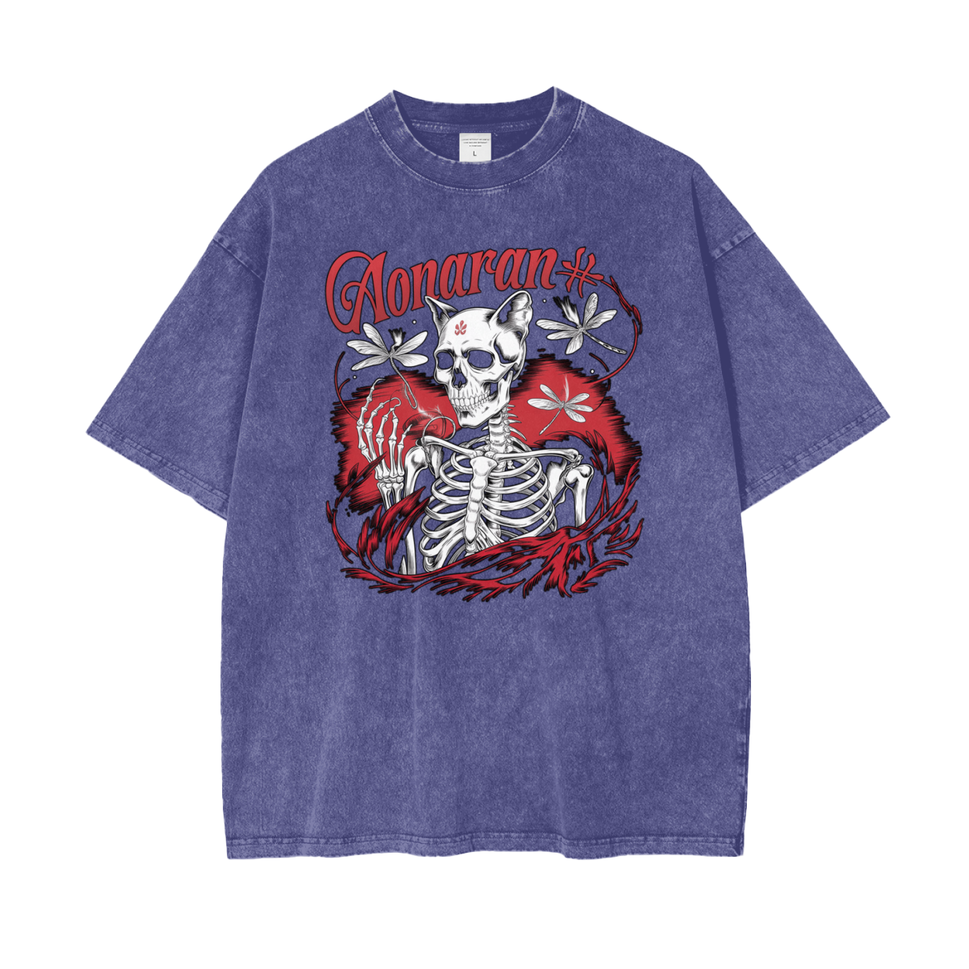 Aonaran Graphic Acid Wash Oversize T-Shirt