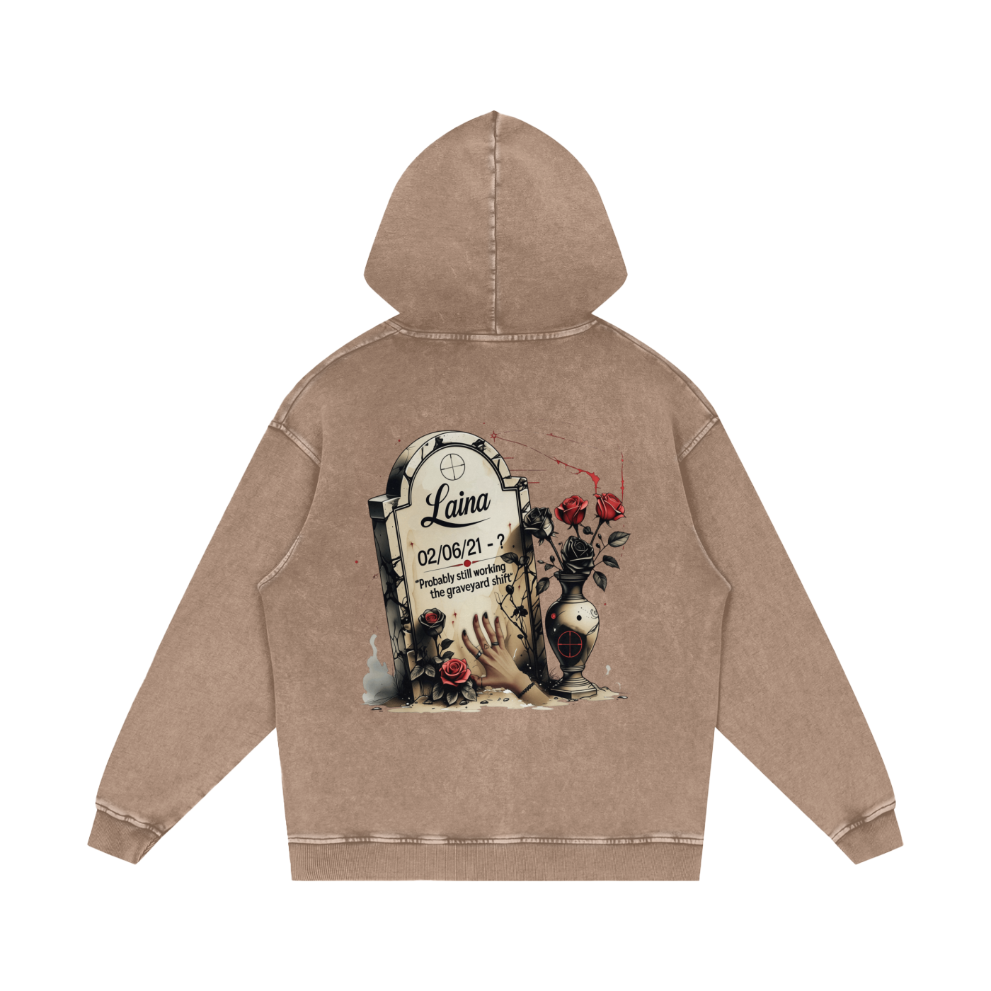 Laina Acid Wash Oversize Hoodie
