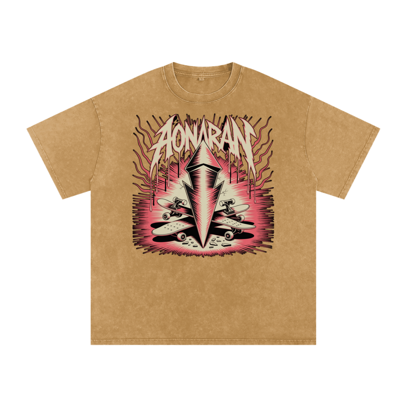 Aonaran Acid Wash Oversize T-Shirt