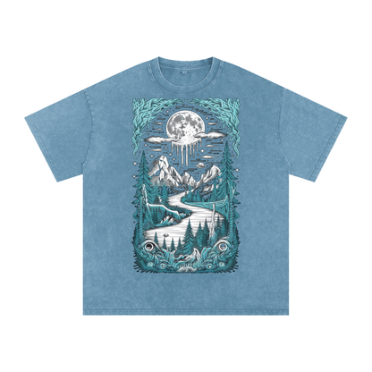 Aonaran Acid Wash Oversize T-Shirt