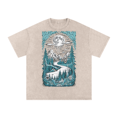 Aonaran Acid Wash Oversize T-Shirt