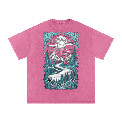 Aonaran Acid Wash Oversize T-Shirt
