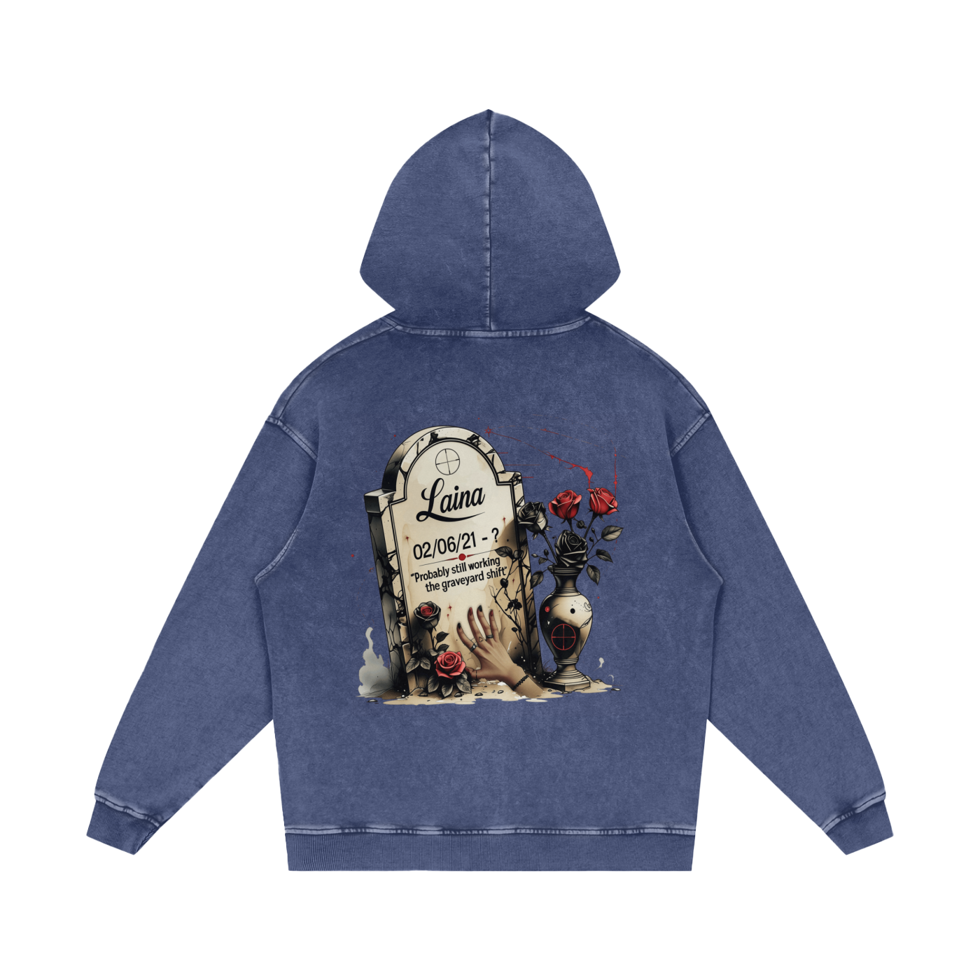 Laina Acid Wash Oversize Hoodie