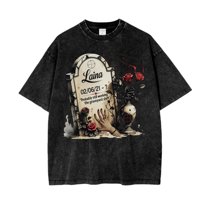 Laina Oversize Snow Washed T-Shirt