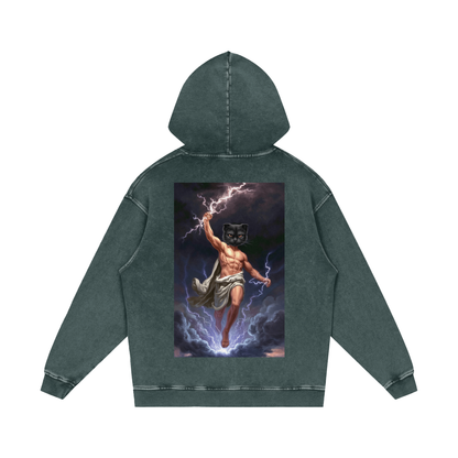 ThunderBuddies Acid Wash Oversize Hoodie