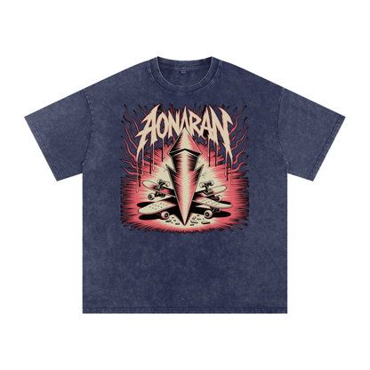Aonaran Acid Wash Oversize T-Shirt