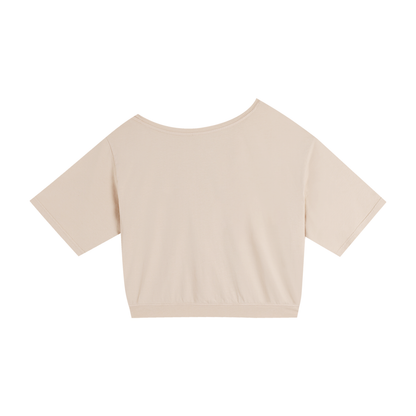 Aonaran Ace Asymmetric Shoulder Oversized Cotton T-Shirt