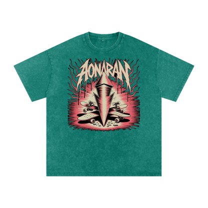 Aonaran Acid Wash Oversize T-Shirt