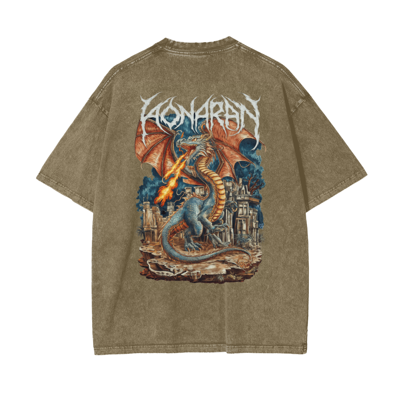 Aonaran Reversed Oversize Snow Washed T-Shirt