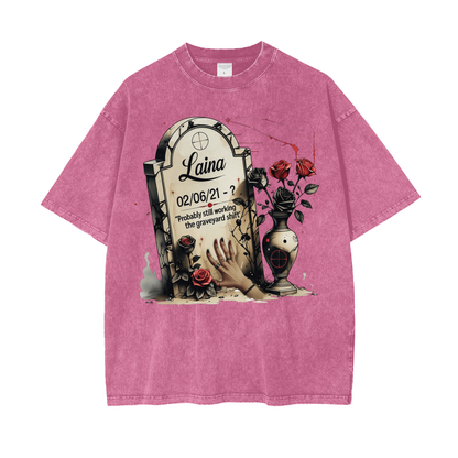 Laina Oversize Snow Washed T-Shirt