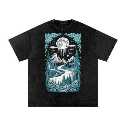 Aonaran Acid Wash Oversize T-Shirt