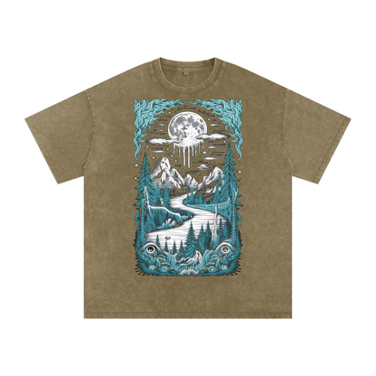 Aonaran Acid Wash Oversize T-Shirt