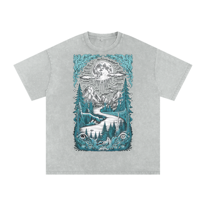 Aonaran Acid Wash Oversize T-Shirt