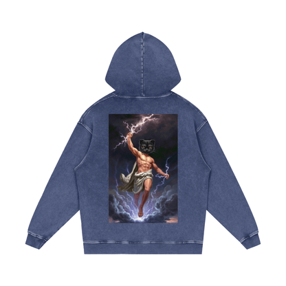 ThunderBuddies Acid Wash Oversize Hoodie