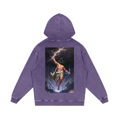 ThunderBuddies Acid Wash Oversize Hoodie