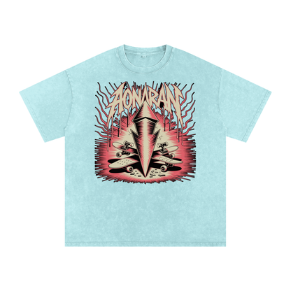 Aonaran Acid Wash Oversize T-Shirt