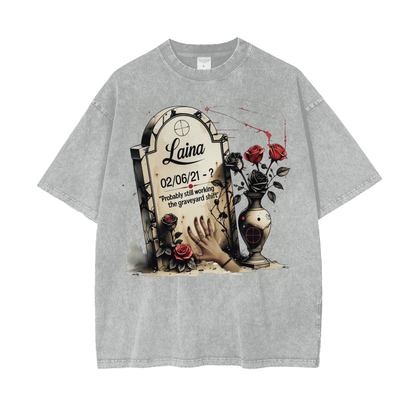 Laina Oversize Snow Washed T-Shirt