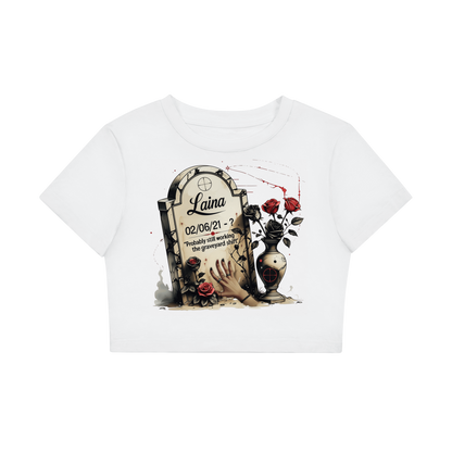 Laina Women's Fitted Crop Tee