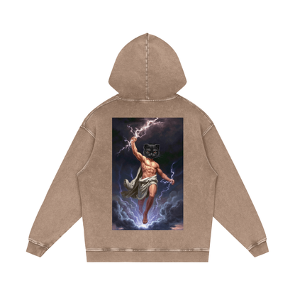 ThunderBuddies Acid Wash Oversize Hoodie