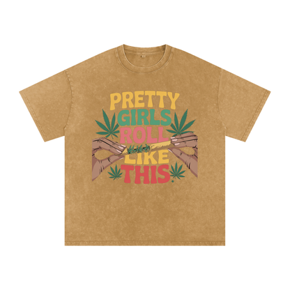 Aonaran 420 Acid Wash Oversize T-Shirt