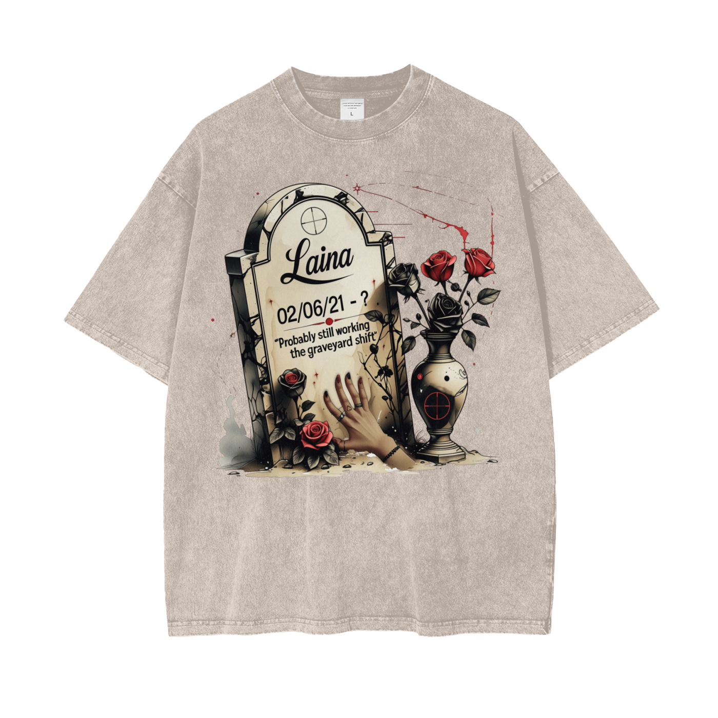 Laina Oversize Snow Washed T-Shirt