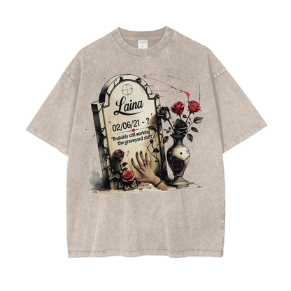 Laina Oversize Snow Washed T-Shirt