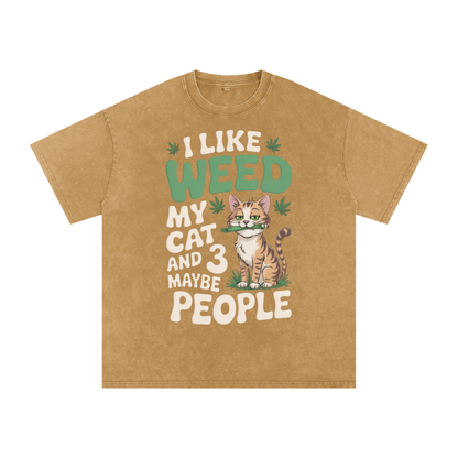 Aonaran 420 Acid Wash Oversize T-Shirt