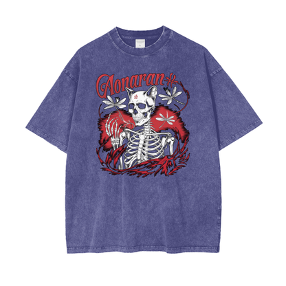 Aonaran Graphic Acid Wash Oversize T-Shirt