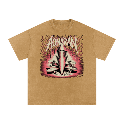 Aonaran Acid Wash Oversize T-Shirt