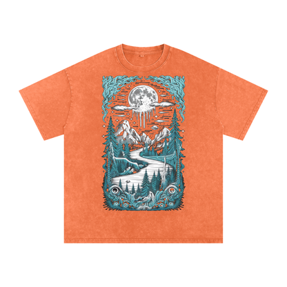 Aonaran Acid Wash Oversize T-Shirt